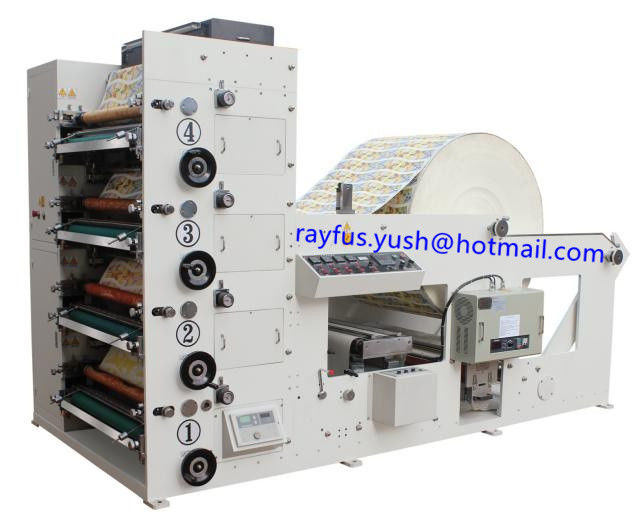 Impresora de papel de Flexo del carrete automático 1 ~ impresión en color 5 opcional